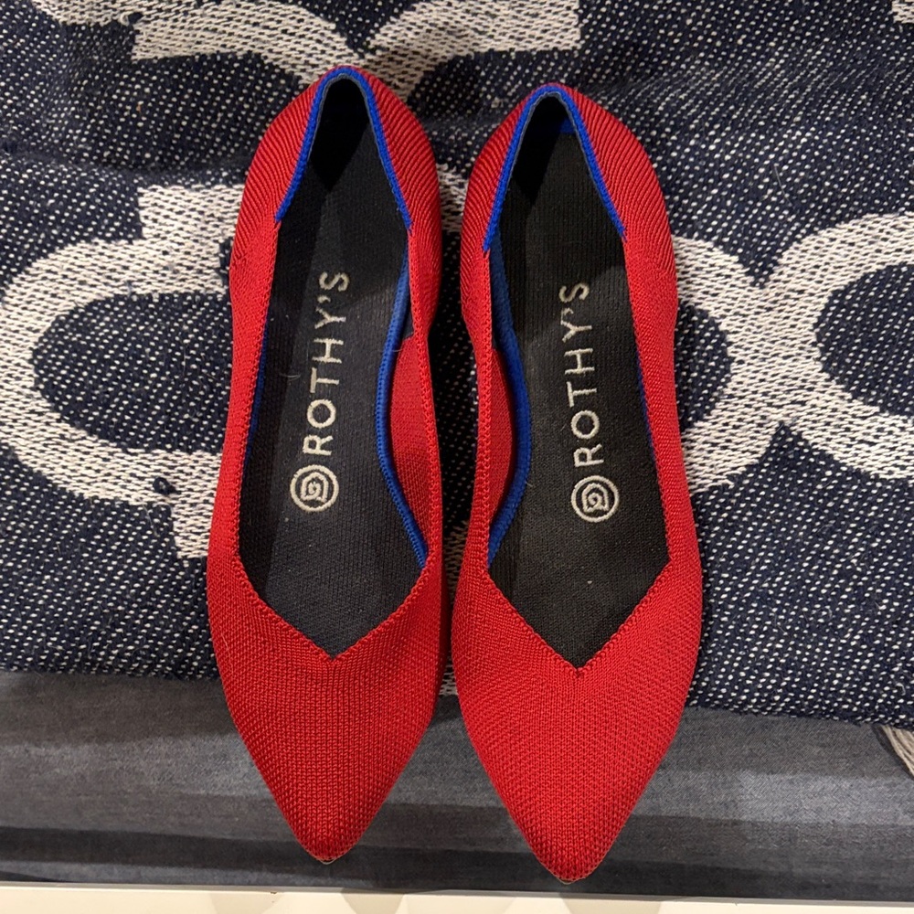 Rothy's Red and Blue Women's Flats